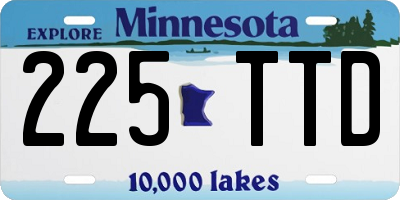 MN license plate 225TTD