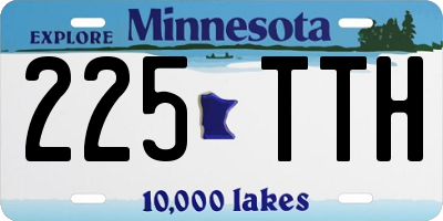 MN license plate 225TTH