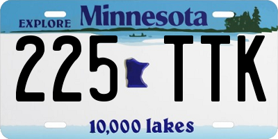 MN license plate 225TTK