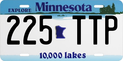 MN license plate 225TTP