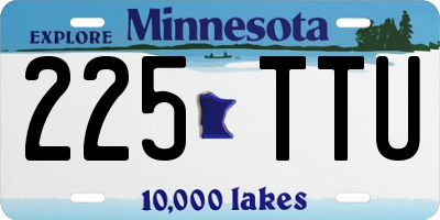 MN license plate 225TTU