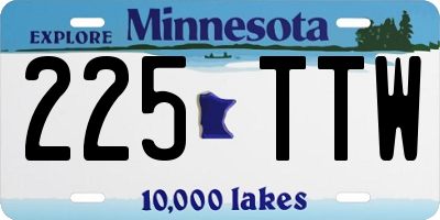 MN license plate 225TTW