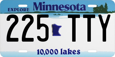 MN license plate 225TTY