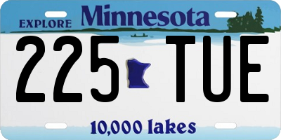 MN license plate 225TUE
