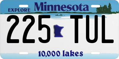 MN license plate 225TUL