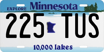 MN license plate 225TUS