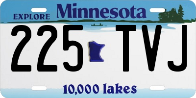 MN license plate 225TVJ