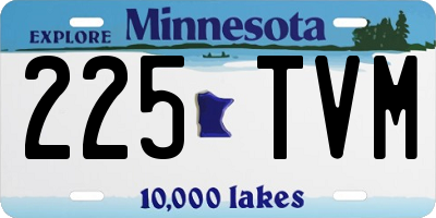 MN license plate 225TVM