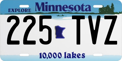 MN license plate 225TVZ