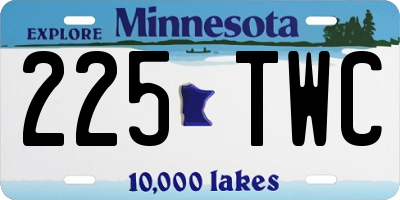 MN license plate 225TWC