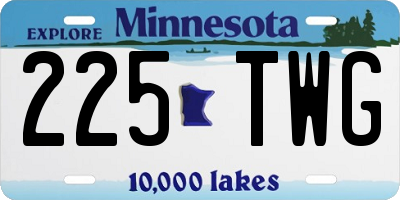 MN license plate 225TWG