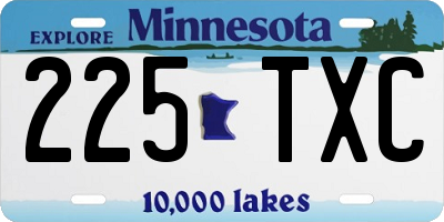 MN license plate 225TXC