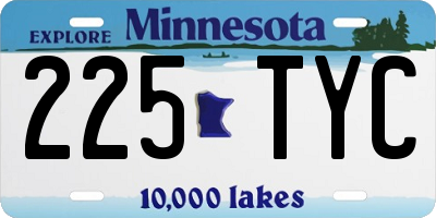 MN license plate 225TYC
