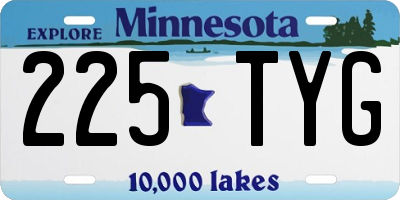 MN license plate 225TYG