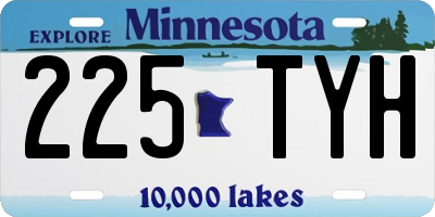 MN license plate 225TYH