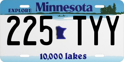 MN license plate 225TYY