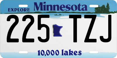 MN license plate 225TZJ