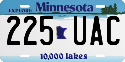 MN license plate 225UAC