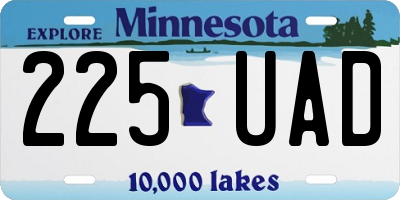 MN license plate 225UAD