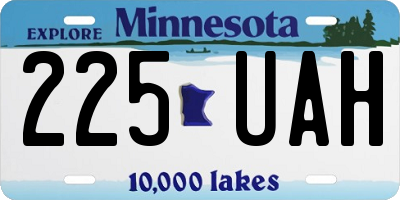 MN license plate 225UAH