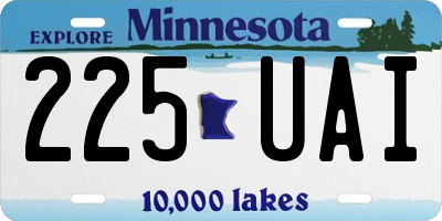MN license plate 225UAI
