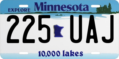 MN license plate 225UAJ