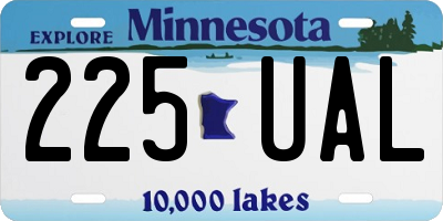 MN license plate 225UAL
