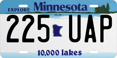 MN license plate 225UAP