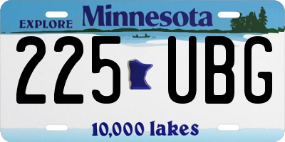 MN license plate 225UBG