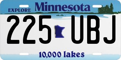 MN license plate 225UBJ