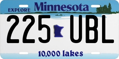MN license plate 225UBL