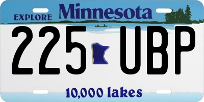 MN license plate 225UBP