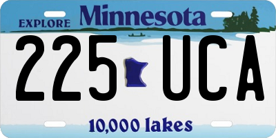 MN license plate 225UCA