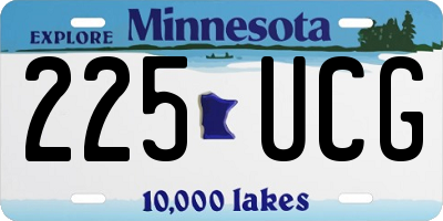 MN license plate 225UCG