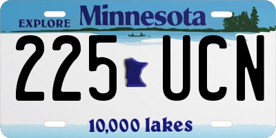 MN license plate 225UCN