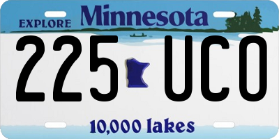 MN license plate 225UCO