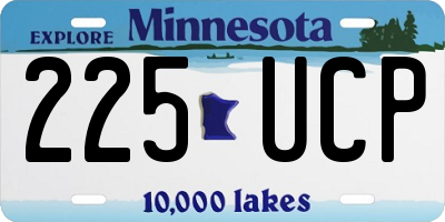 MN license plate 225UCP