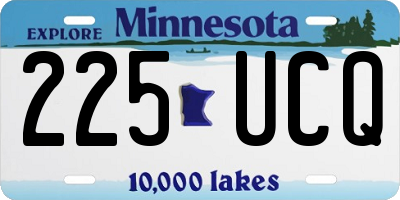 MN license plate 225UCQ