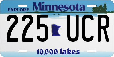 MN license plate 225UCR