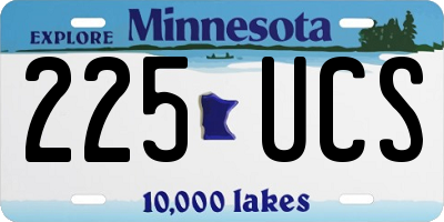 MN license plate 225UCS