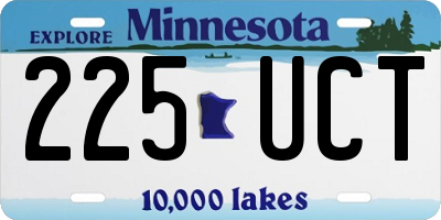 MN license plate 225UCT