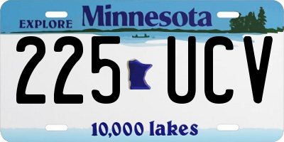 MN license plate 225UCV