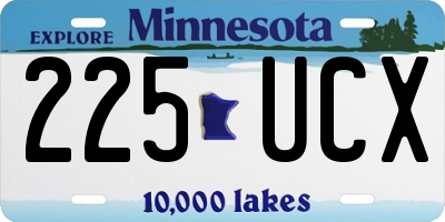 MN license plate 225UCX