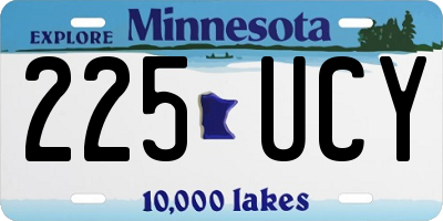 MN license plate 225UCY