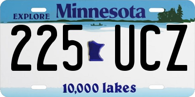 MN license plate 225UCZ