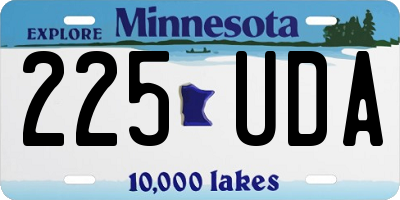 MN license plate 225UDA