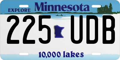 MN license plate 225UDB