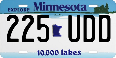 MN license plate 225UDD