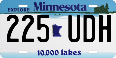 MN license plate 225UDH
