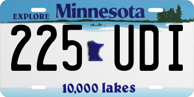 MN license plate 225UDI